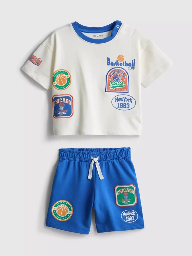 0–36 Monate | T-Shirt- und Shorts-Set mit Basketball-Motiv