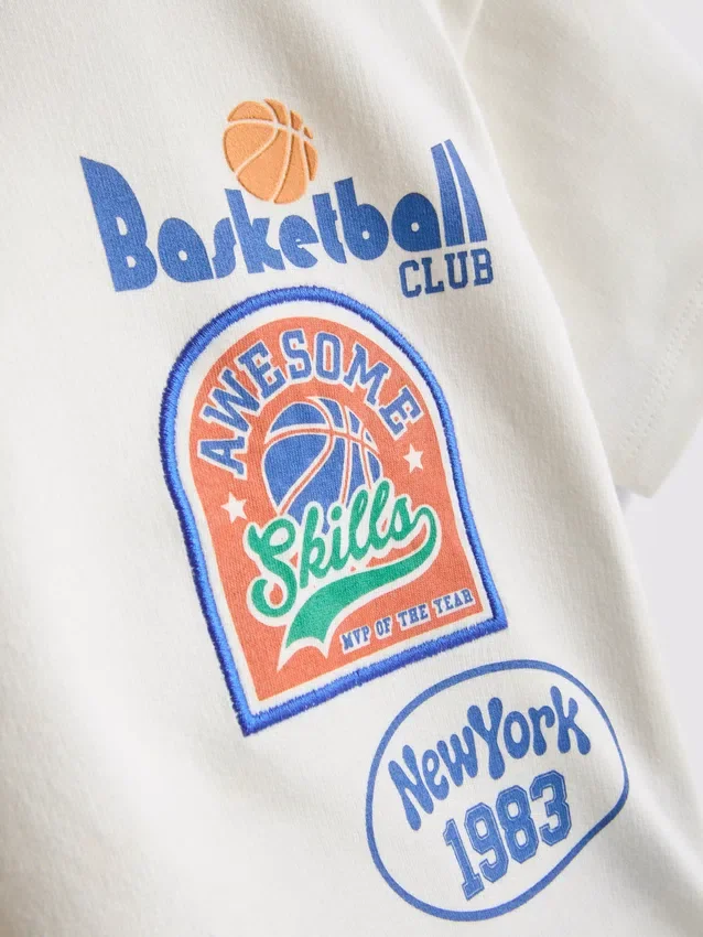 0–36 Monate | T-Shirt- und Shorts-Set mit Basketball-Motiv