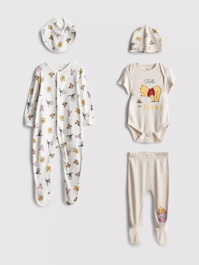 0–9 Monate | 5-teiliges Disney-Winnie-Puuh-Starter-Set für Neugeborene