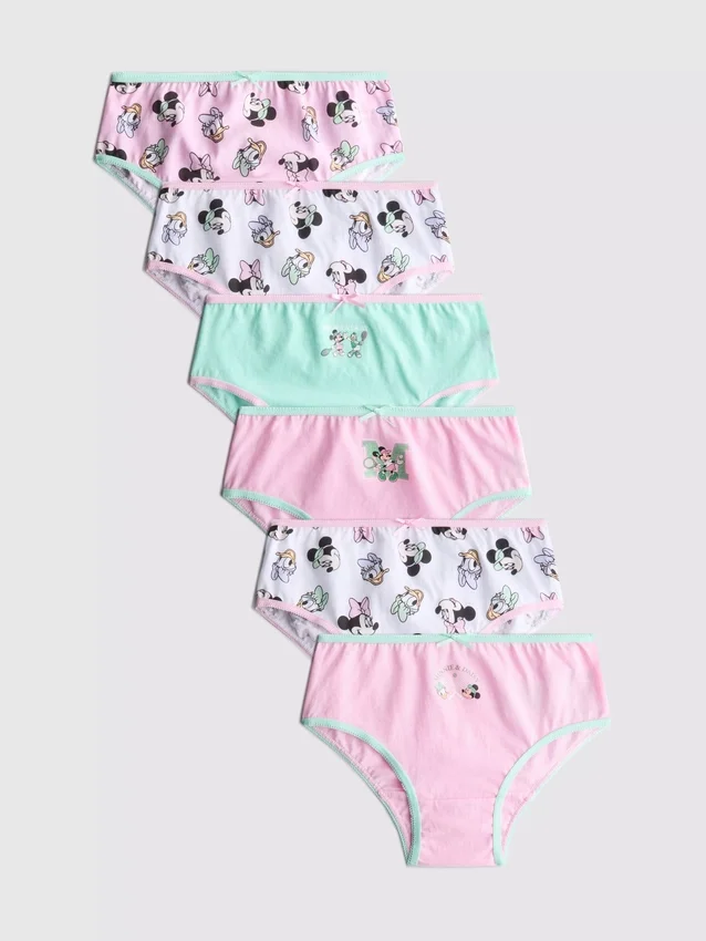 1,5–10 Jahre | 6er-Pack Disney-Minnie-Maus-Unterhosen