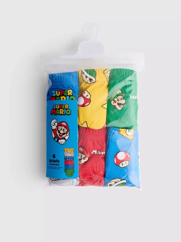 1,5–10 Jahre | 6er-Pack Super-Mario-Slips