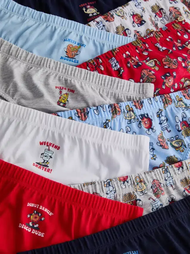 1,5–12 Jahre | 10er-Pack Unterhosen mit Lebensmittel-Motiven
