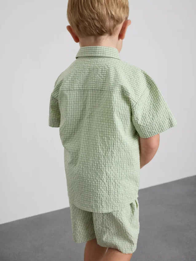 1,5–12 Jahre | Stacey-Solomon-Set aus Gingham-Hemd und Shorts