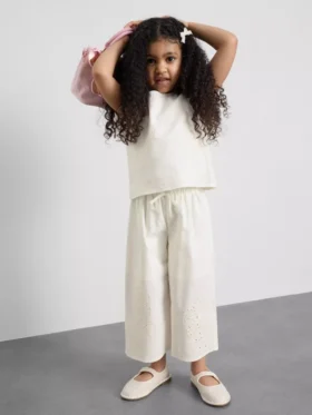 1,5–12 Jahre | The Edit – bestickte Hose aus Leinenmischung