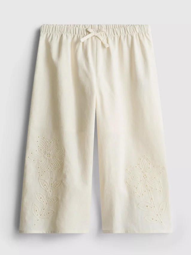 1,5–12 Jahre | The Edit – bestickte Hose aus Leinenmischung