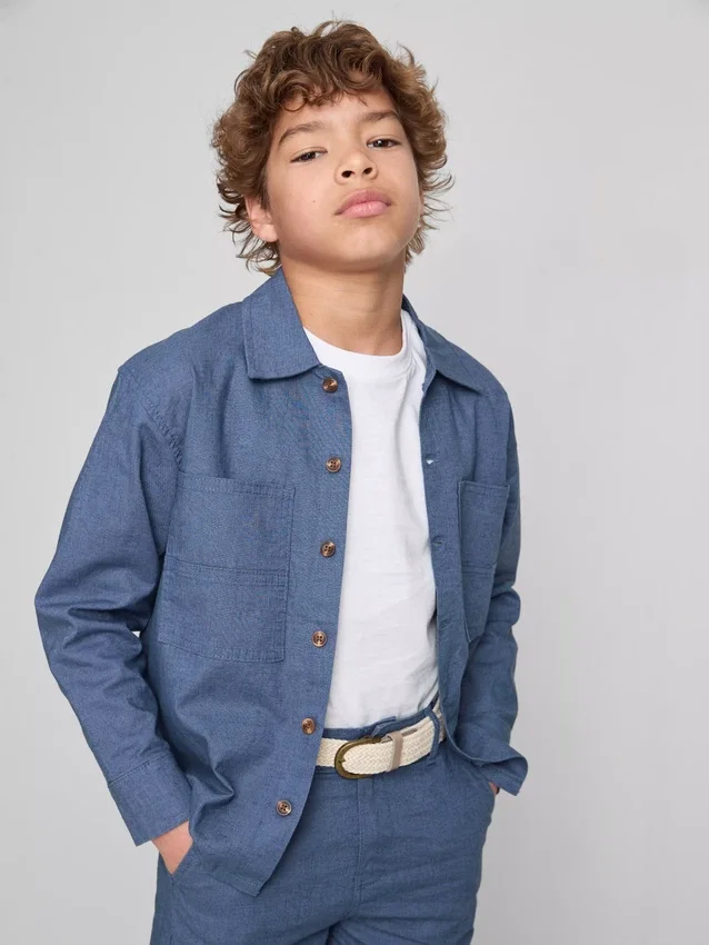 1,5–12 Jahre | The Edit Overshirt aus Leinenmischung