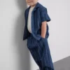 1,5–12 Jahre | «The Edit»-Set aus gestreiftem Baumwollhemd und Hose