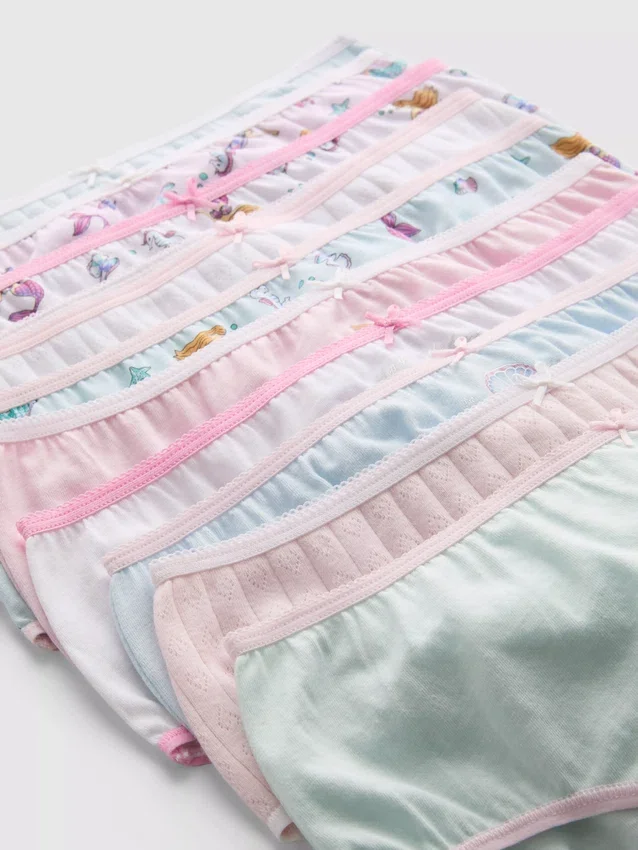 1,5–14 Jahre | 10er-Pack Unterhosen mit Meerjungfrauen-Motiv