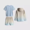 1,5–7 Jahre | 3-teiliges Aktiv-Set aus T-Shirt, Shorts und Hoodie