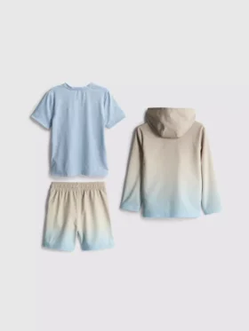 1,5–7 Jahre | 3-teiliges Aktiv-Set aus T-Shirt, Shorts und Hoodie