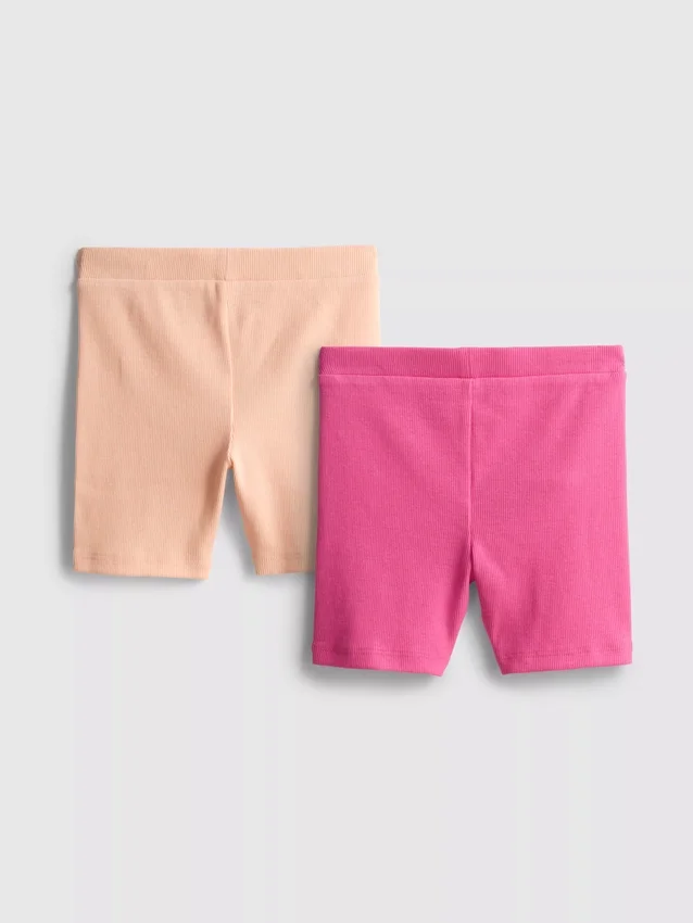 1,5–8 Jahre | 2er-Pack gerippte Veloshorts