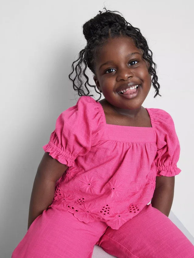 1,5–8 Jahre | Bluse mit Blumenstickerei