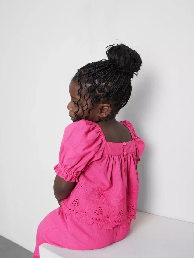 1,5–8 Jahre | Bluse mit Blumenstickerei