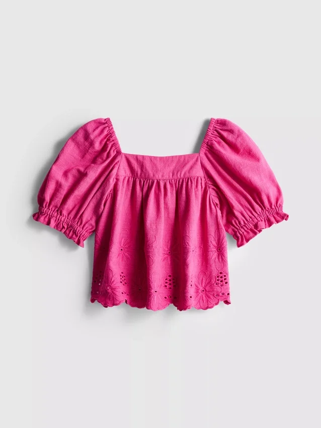 1,5–8 Jahre | Bluse mit Blumenstickerei