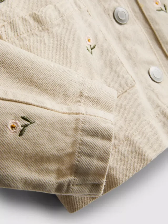 1,5–8 Jahre | Denimjacke mit Blumenstickerei