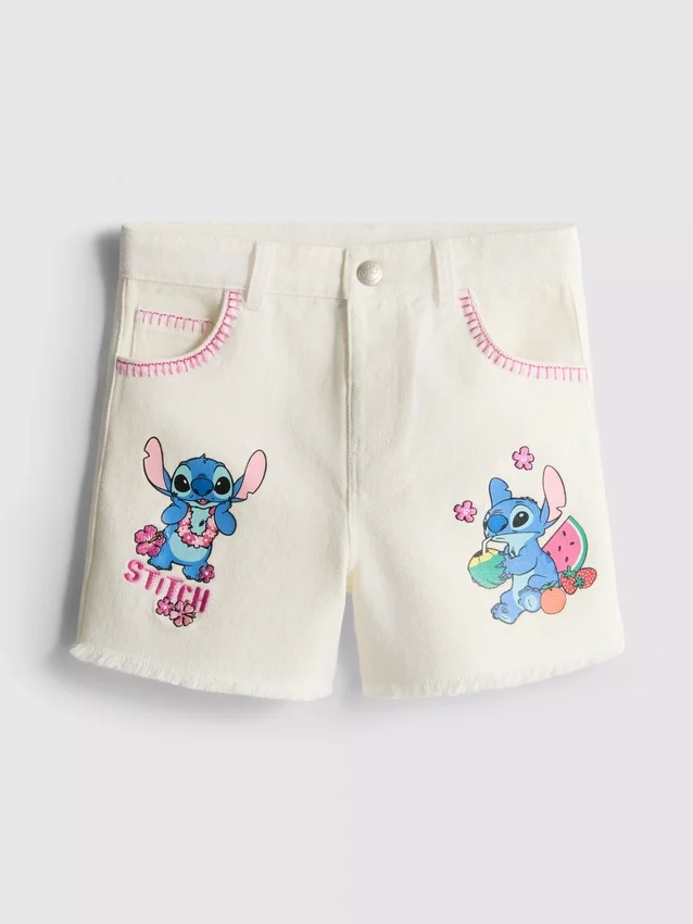 1,5–8 Jahre | Disney's Stitch – Denim-Shorts mit Kontrastnähten