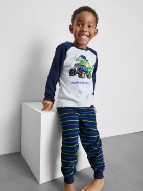 1,5–8 Jahre | Fleece-Schlafanzug mit Dinosaurier-Motiv