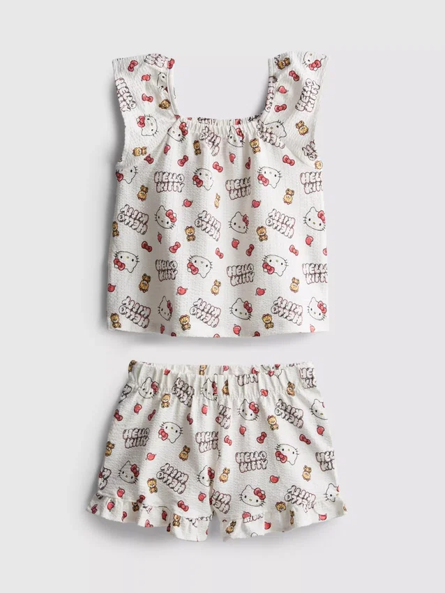 1,5–8 Jahre | Hello Kitty-Set aus Bluse und Shorts