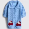 1,5–8 Jahre | Hello Kitty-Strickjacke mit Kragen und kurzen Shorts