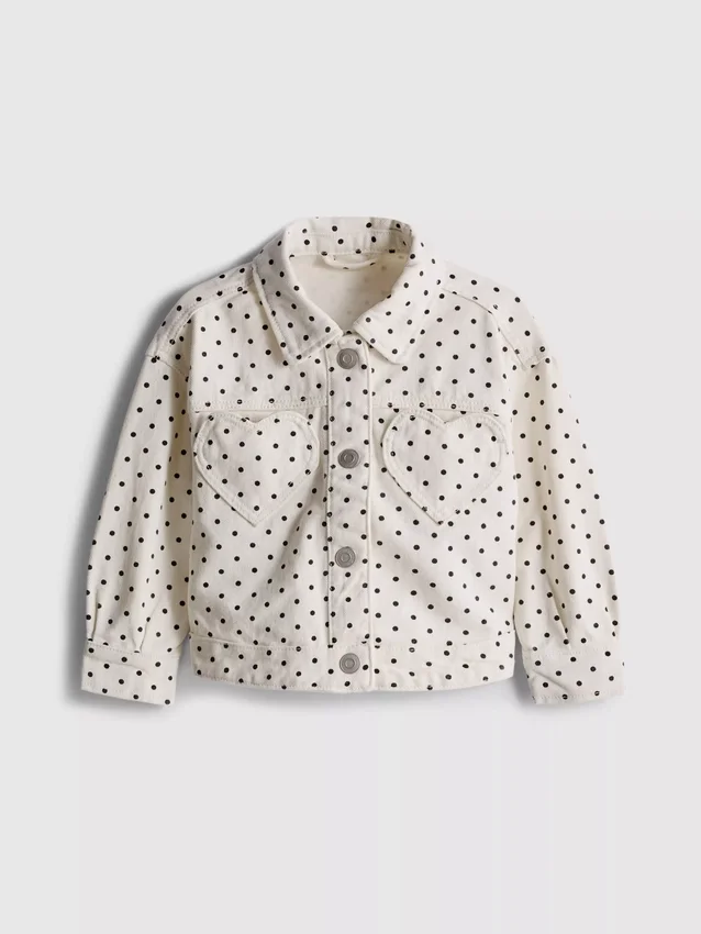 1,5–8 Jahre | Jeansjacke mit Polka-Dots