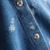 1,5–8 Jahre | Ärmelloses Denim-Kleid mit Kragen und Blumenmuster
