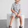 1,5–8 Jahre | Set aus gestreiftem Strickhemd und Shorts