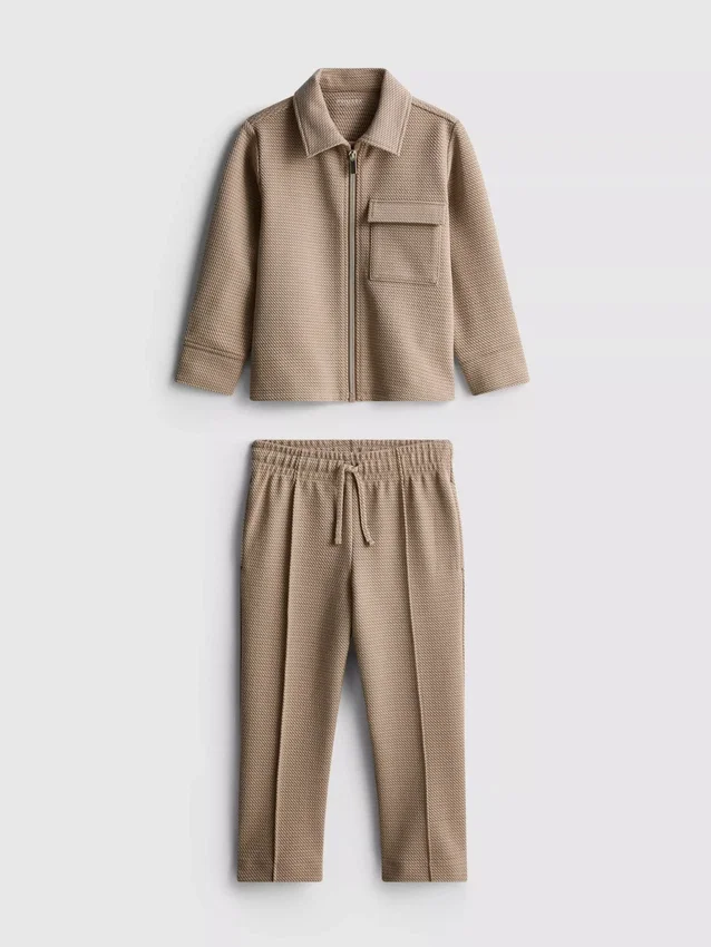 1,5–8 Jahre | Set aus Jacquard-Jacke mit Reissverschluss und Jogginghose