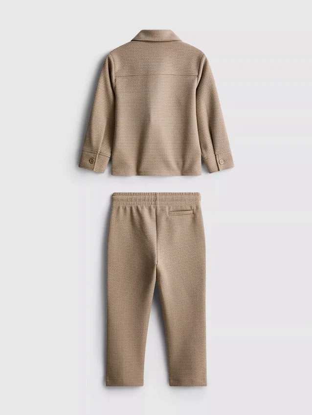 1,5–8 Jahre | Set aus Jacquard-Jacke mit Reissverschluss und Jogginghose