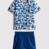 1,5–8 Jahre | Set aus Slub-Baumwoll-Hemd und Shorts