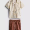 1,5–8 Jahre | Set aus Slub-Baumwoll-Hemd und Shorts