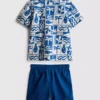 1,5–8 Jahre | Set aus Slub-Baumwoll-Hemd und Shorts