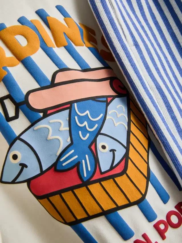 1,5–8 Jahre | Set aus T-Shirt und Shorts mit Sardinen-Motiv