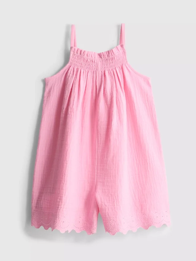 1,5–9 Jahre | Bestickter Playsuit mit Wellenkante