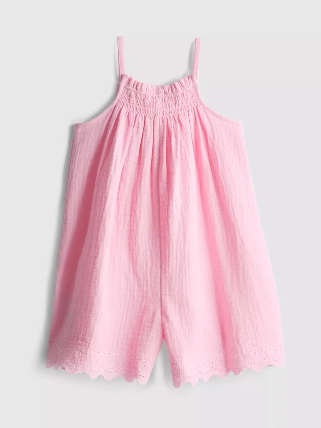 1,5–9 Jahre | Bestickter Playsuit mit Wellenkante