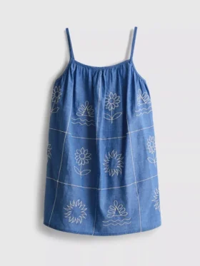 1,5–9 Jahre | Besticktes Chambray-Cami-Kleid