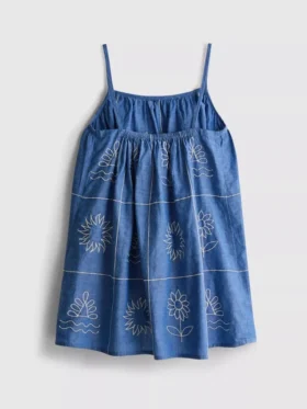 1,5–9 Jahre | Besticktes Chambray-Cami-Kleid