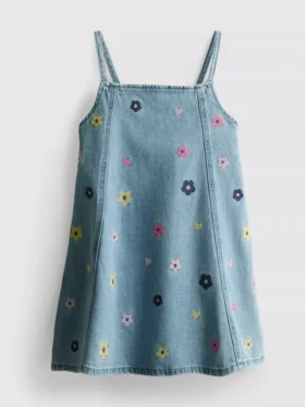 1,5–9 Jahre | besticktes Jeans-Kleid