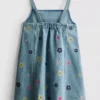 1,5–9 Jahre | besticktes Jeans-Kleid