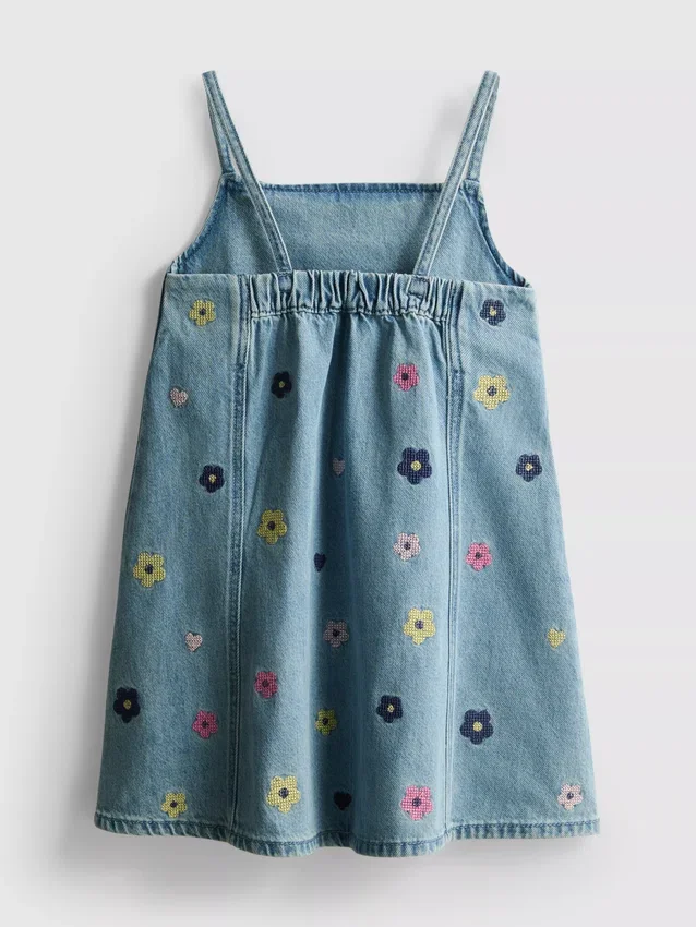 1,5–9 Jahre | besticktes Jeans-Kleid