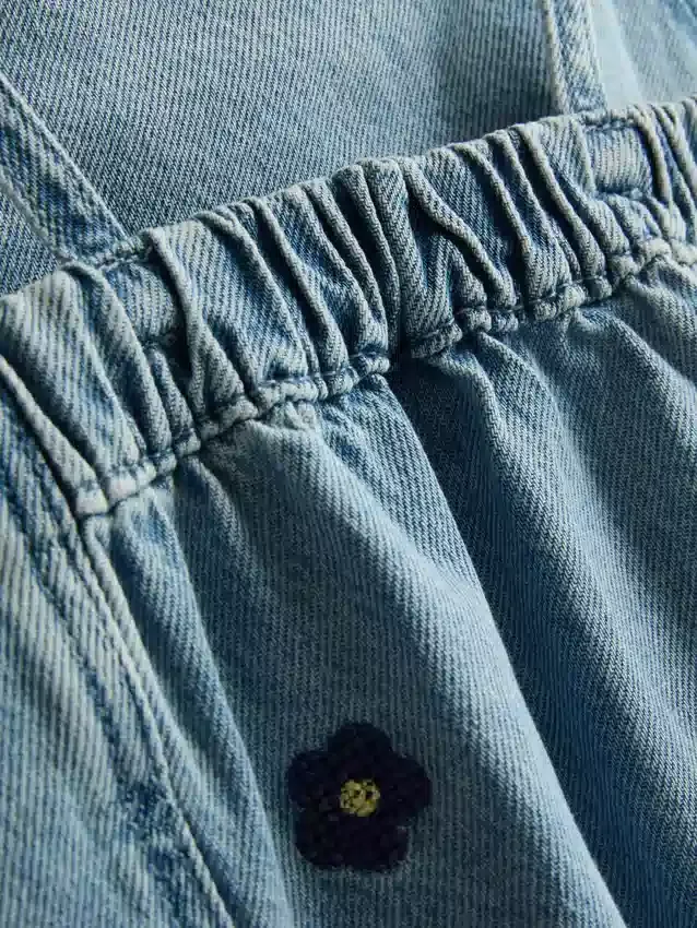 1,5–9 Jahre | besticktes Jeans-Kleid