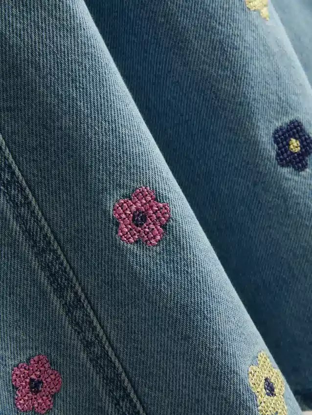 1,5–9 Jahre | besticktes Jeans-Kleid