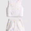 1,5–9 Jahre | Besticktes Set aus ärmellosem Hemd und Shorts