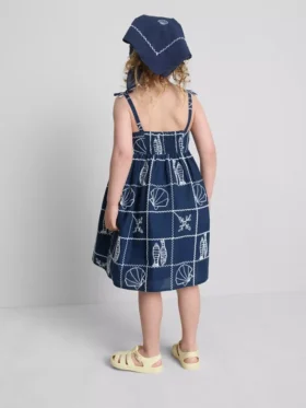 1,5–9 Jahre | Besticktes Smock-Kleid mit Spaghettiträgern