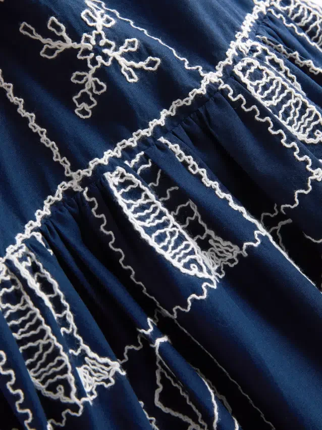 1,5–9 Jahre | Besticktes Smock-Kleid mit Spaghettiträgern