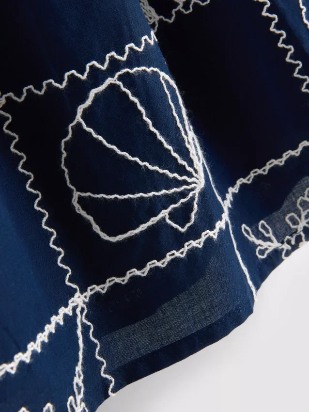 1,5–9 Jahre | Besticktes Smock-Kleid mit Spaghettiträgern