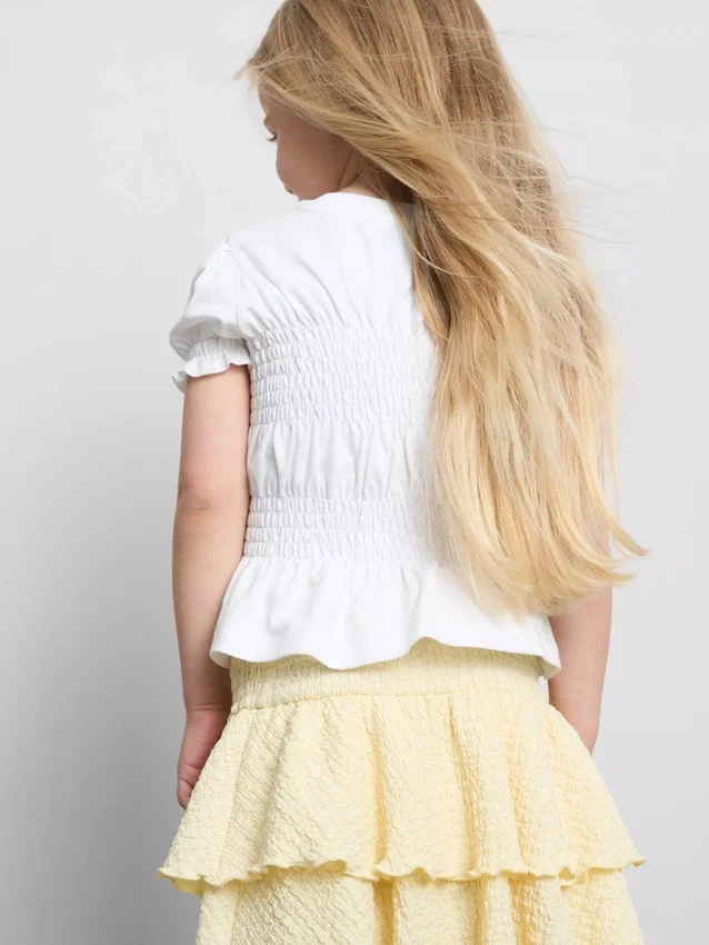 1,5–9 Jahre | gerafftes Peplum-Oberteil