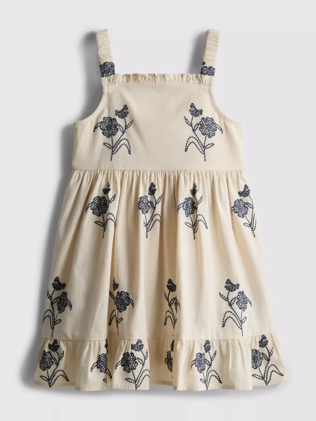 1,5–9 Jahre | Gerafftes Stufenkleid mit Blumenmuster