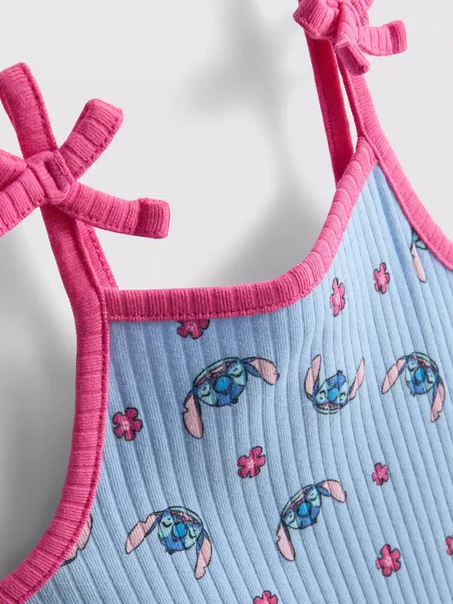 1,5–9 Jahre | Gerippter Strampler mit Disney-Figur «Stitch»