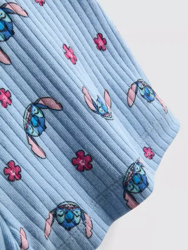 1,5–9 Jahre | Gerippter Strampler mit Disney-Figur «Stitch»