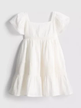 1,5–9 Jahre | Gespickeltes Lochmuster-Kleid
